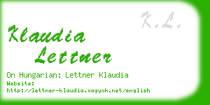 klaudia lettner business card